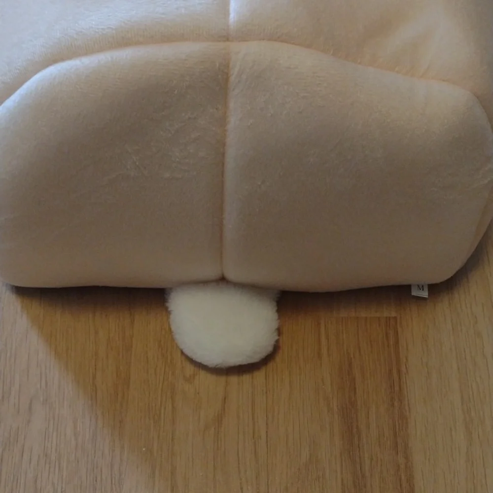 Pet Bed with bunny ears and tail size sm/med. dish & squeaky mouse inc. 14 x 14